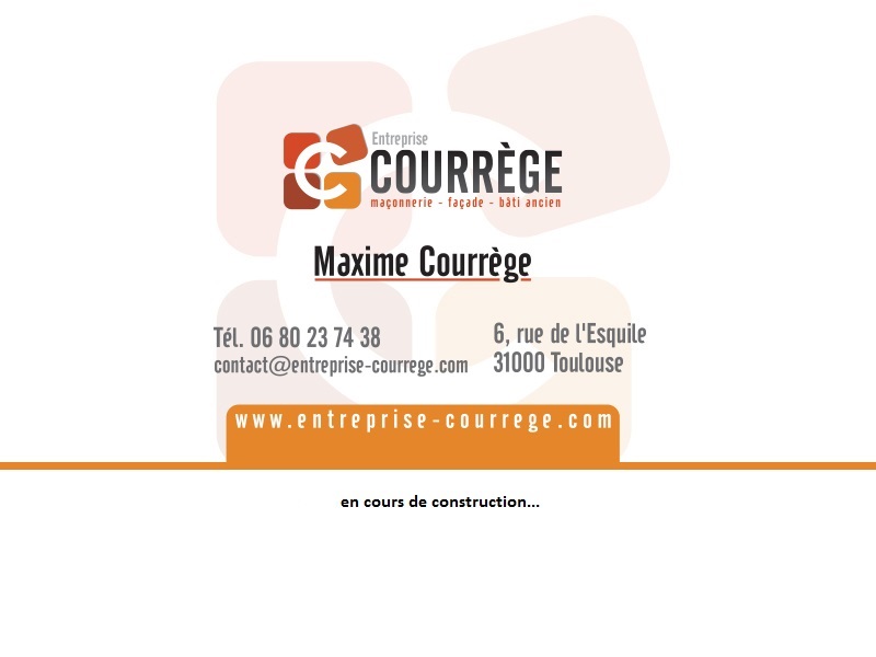 Page en cours de construction Entreprise Courrège